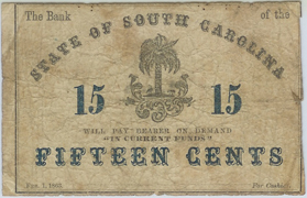 South Carolina 15 cents